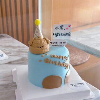 蓝色小熊生日蛋糕