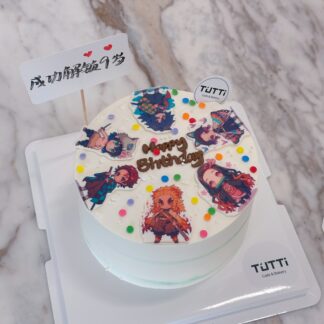 彩色小熊生日蛋糕