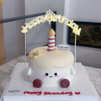 彩虹云朵小熊生日蛋糕