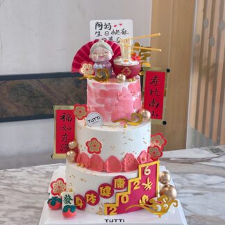 新春鸿运双层生日蛋糕