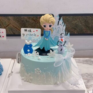 冰雪公主蓝调蛋糕
