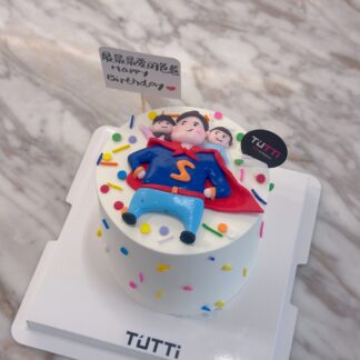 超人汽车生日蛋糕