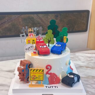 小汽车二周岁生日蛋糕