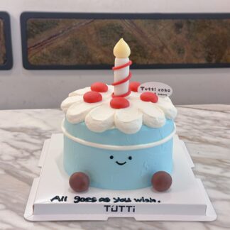 云朵小车奶油生日蛋糕