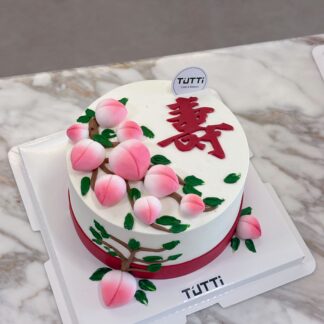 方形寿桃祝寿蛋糕