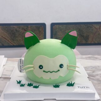 绿猫造型生日蛋糕