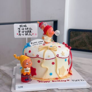 小熊气球生日蛋糕