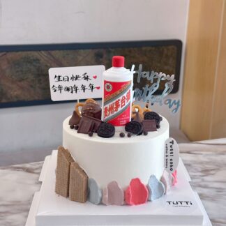 巧克力篮球瓶生日蛋糕