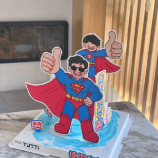 超人主题生日蛋糕