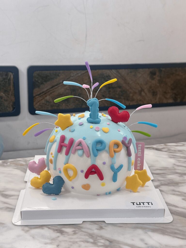 彩虹字母生日蛋糕