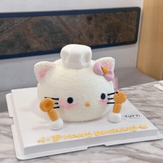 白色凯蒂猫蛋糕