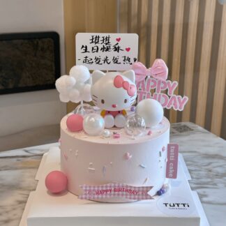 粉色女孩生日蛋糕