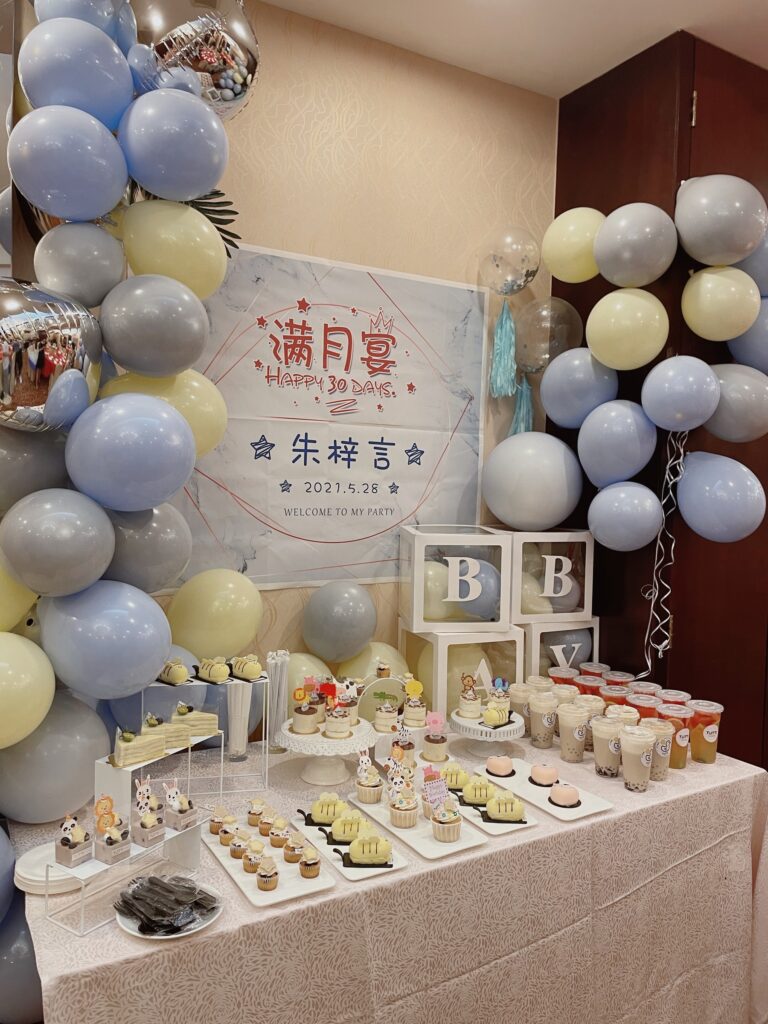 满月宝宝宴甜品台