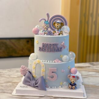 星球男宝双层生日蛋糕