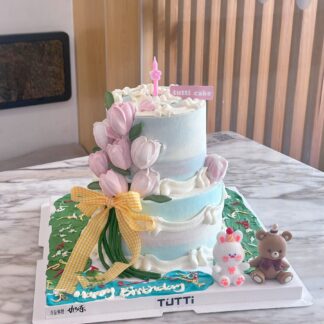 小马宝莉双层生日蛋糕