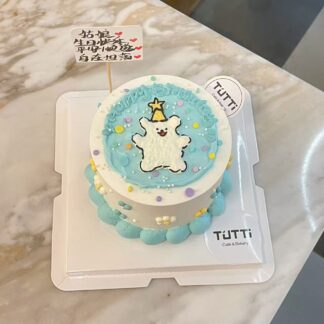 蓝色星星小羊蛋糕