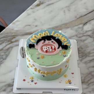 妈妈主题小猪蛋糕