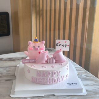 粉色猫咪生日蛋糕