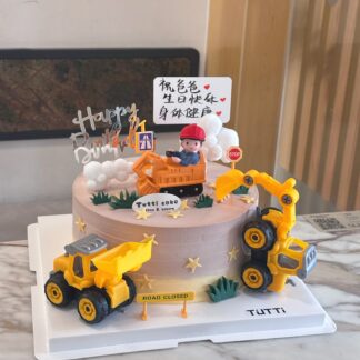 工程车主题生日蛋糕