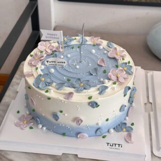 蓝色星空奶油蛋糕